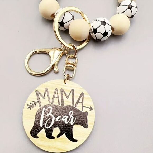 3 For 26$ - Soccer Mama Bear Bracelet KeyChain - Picture 4 of 4